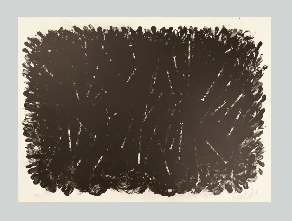 Lithograph Uecker - Bewegung