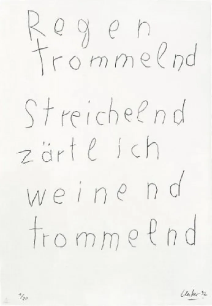 Etching Uecker - From the Mappenwerk 