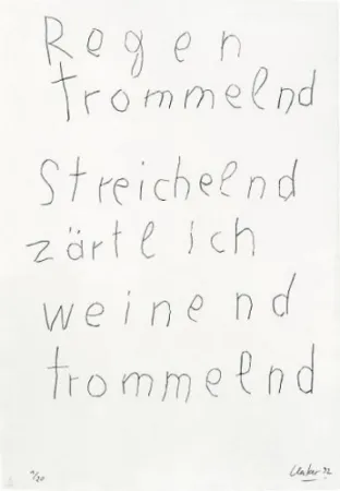 Etching Uecker - From the Mappenwerk 