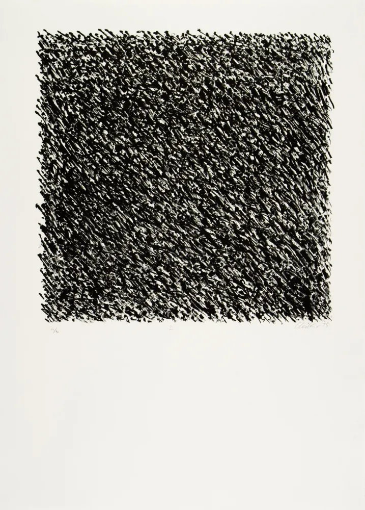 Lithograph Uecker - Manuelle Struktuur. No I 