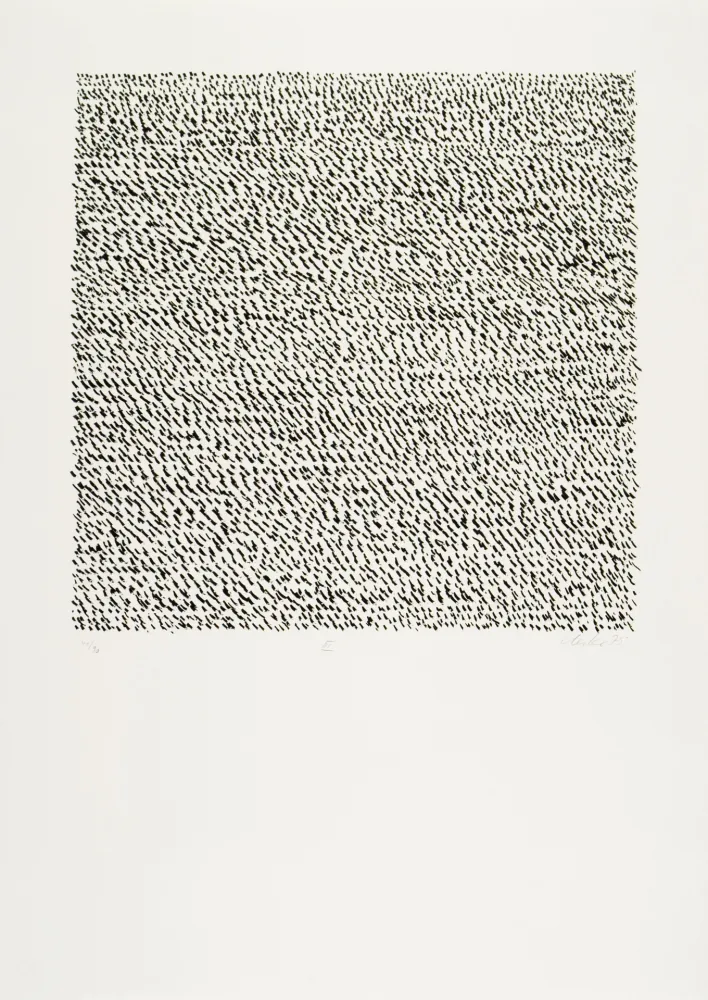 Lithograph Uecker - Manuelle Struktuur. No III