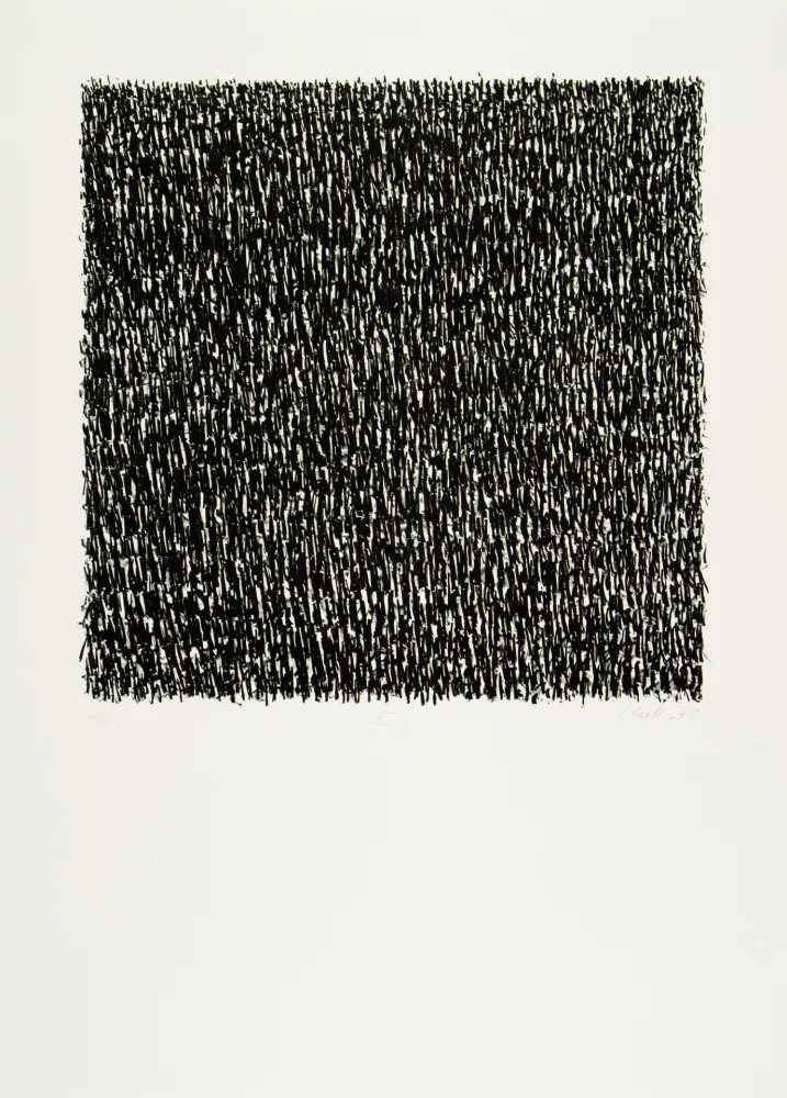 Lithograph Uecker - Manuelle Struktuur. No VII