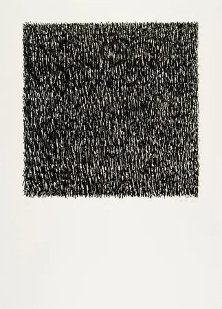 Lithograph Uecker - Manuelle Struktuur. No VII