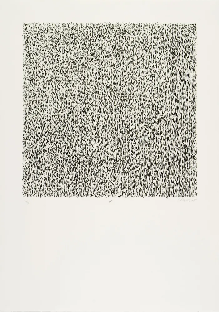 Lithograph Uecker - Manuelle Struktuur. No VIII