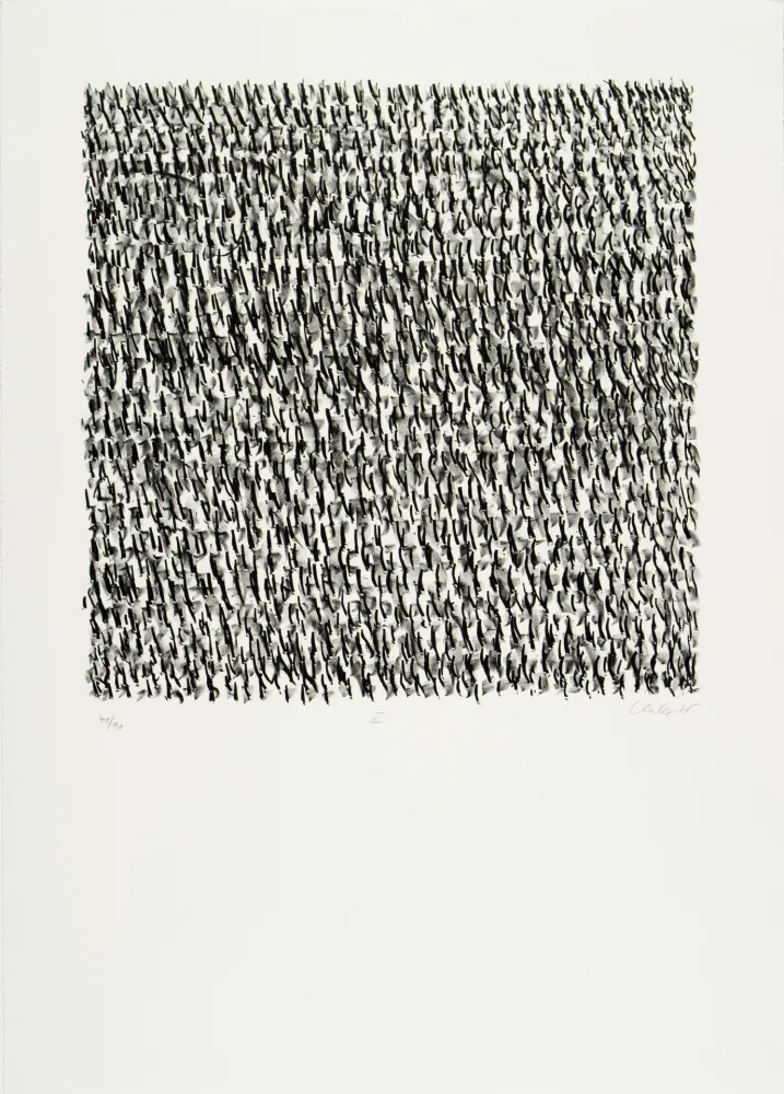 Lithograph Uecker - Manuelle Struktuur. No X