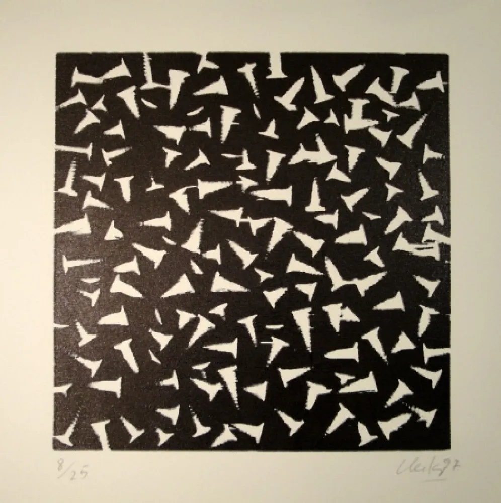 Woodcut Uecker - Untitled