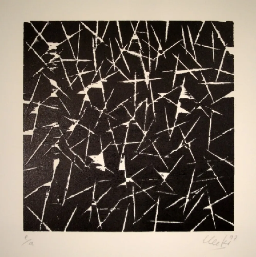 Woodcut Uecker - Untitled