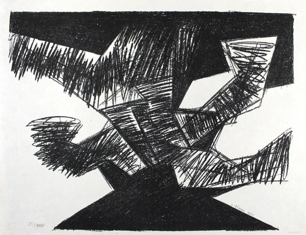 Lithograph Uhlmann - Erregt