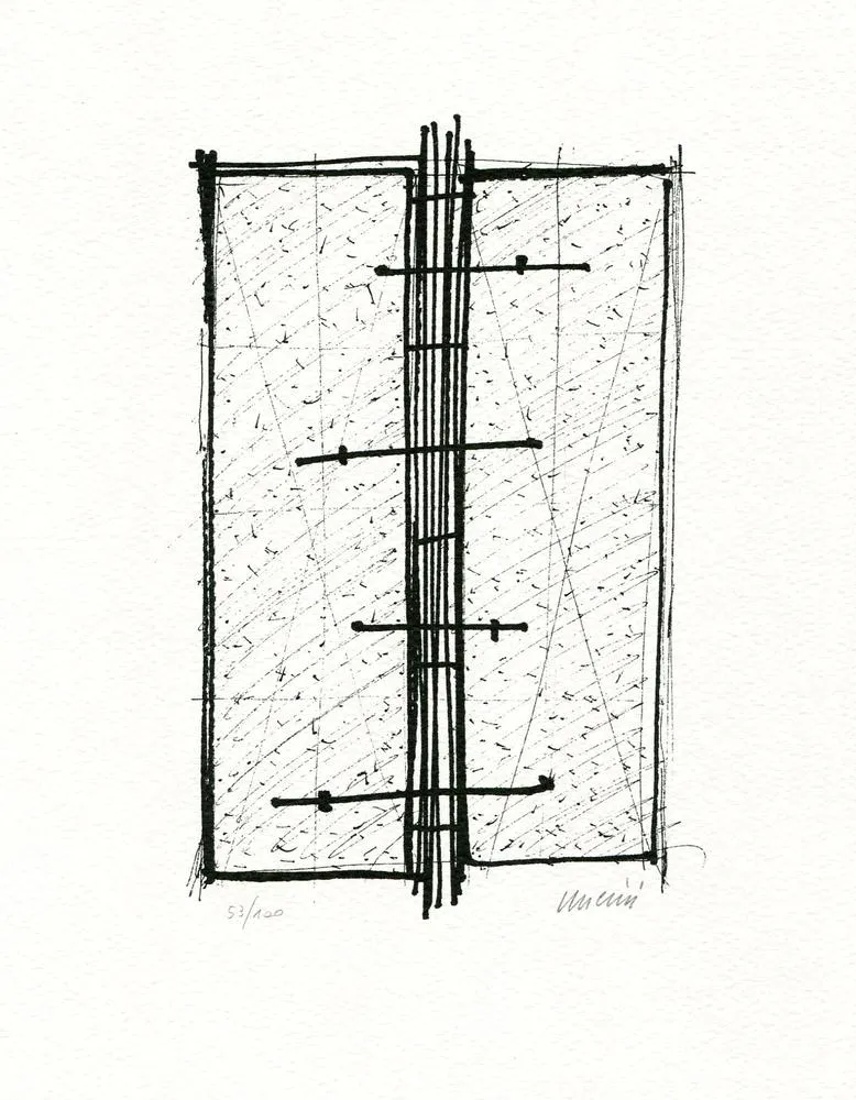 Lithograph Uncini - Senza titolo