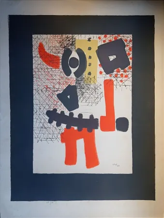 Lithograph Unknown - Thomas Gleb, Guerrier: Abstract Composition, 1959, Hand-Signed Lithograph,