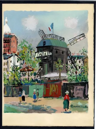Illustrated Book Utrillo - LE VILLAGE INSPIRÉ. Avec 12 gouaches par Maurice Utrillo (1954)