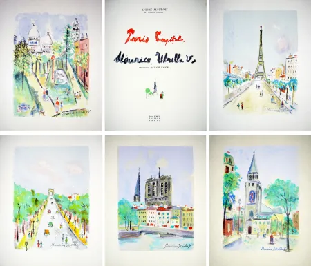 Illustrated Book Utrillo - PARIS CAPITALE. Lithographies originales de Maurice Utrillo, V. (1955).