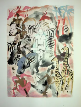 Lithograph Uzelac - La pêche sportive