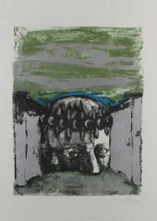 Lithograph Vacchi - Selbstbildnis / Self-Portrait