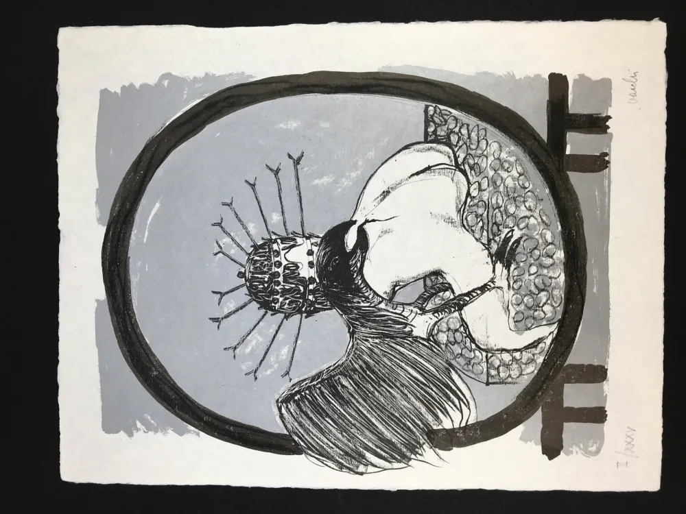 Lithograph Vacchi - Studio per la Celebrazione di Michelangelo