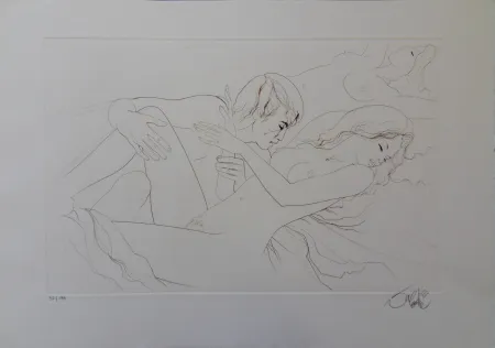 Etching Valadie - Abandonnée au plaisir