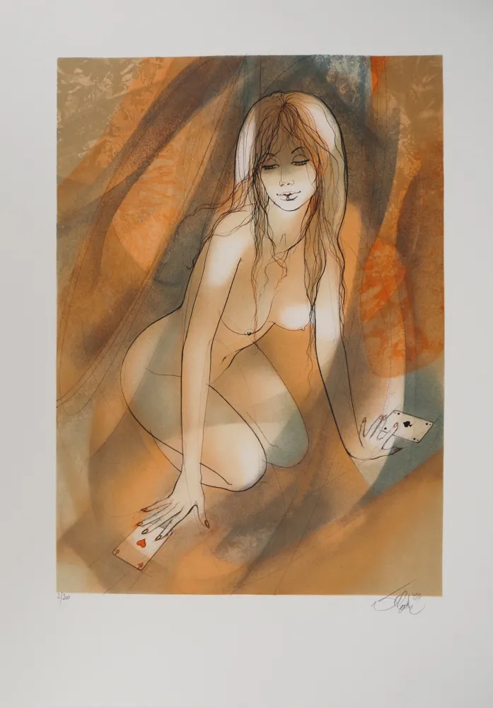 Lithograph Valadie - Brassens, Une Jolie Fleur