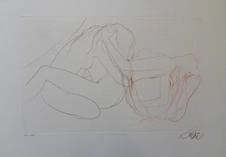 Etching Valadie - Elle chavirait de plaisir