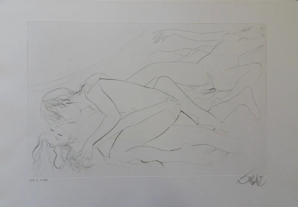 Etching Valadie - Etreinte et attente