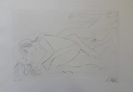 Etching Valadie - Etreinte et attente