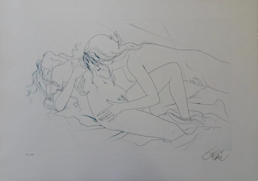 Etching Valadie - Etreinte saphique