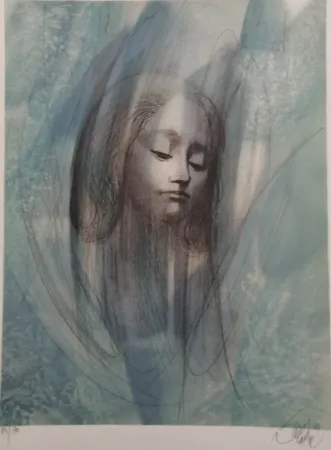 Lithograph Valadie - Fortunata