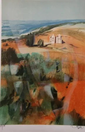 Lithograph Valadie - La Chapelle du Mont Gargan - Limousin