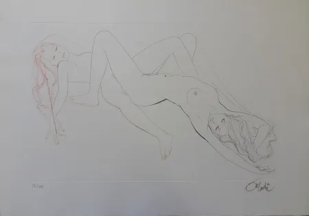 Etching Valadie - Les amantes, plaisir partagé