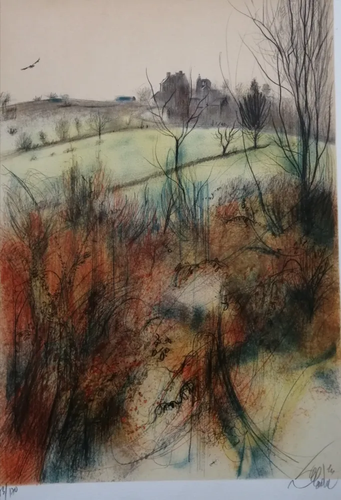 Lithograph Valadie - Noailles - Limousin