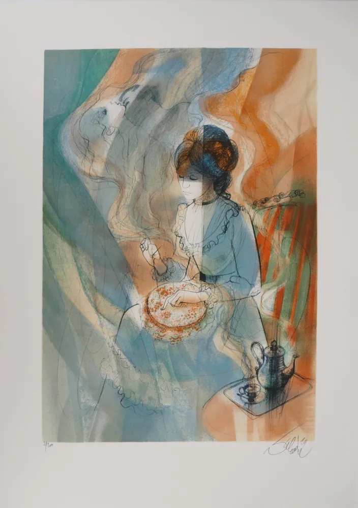 Lithograph Valadie - Pénélope