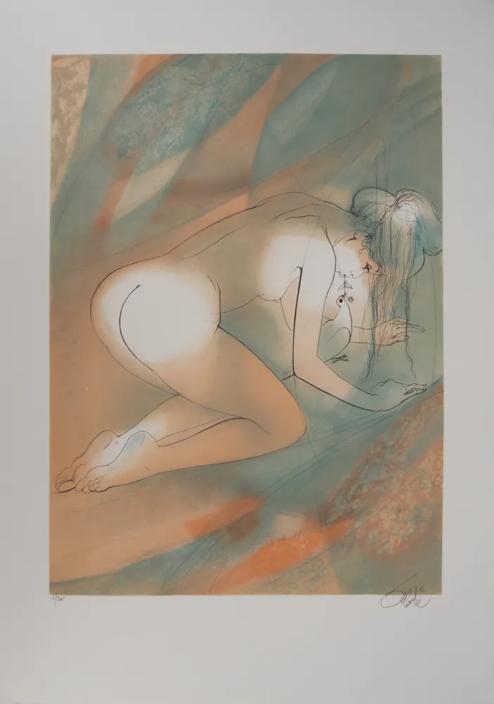 Lithograph Valadie - Vénus Callipyge