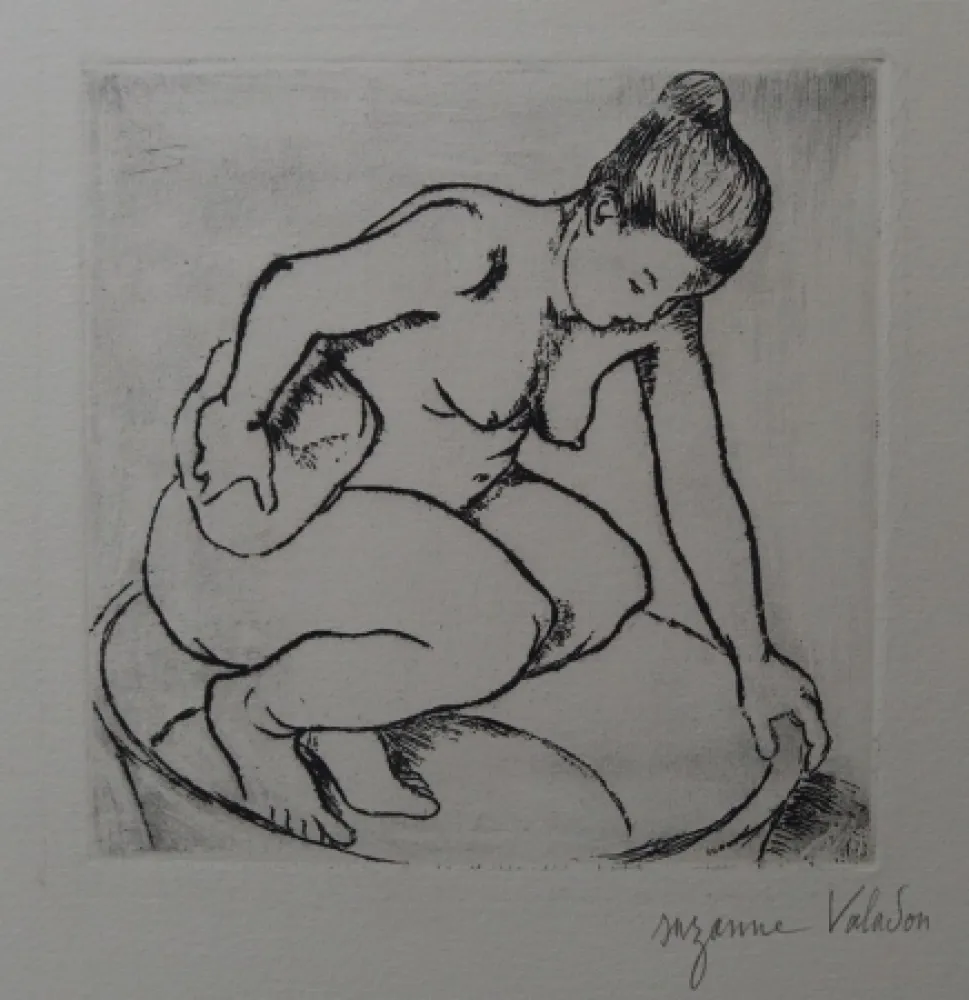 Etching Valadon - Catherine au tub