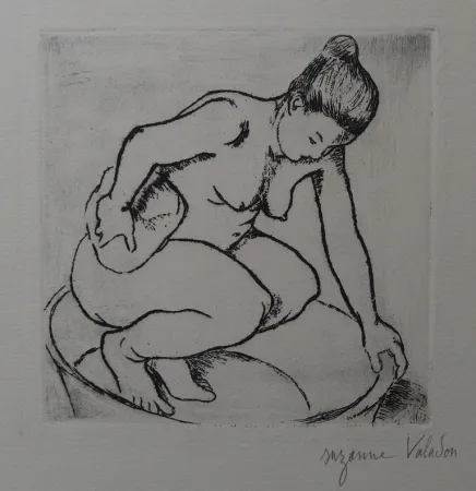 Etching Valadon - Catherine au tub