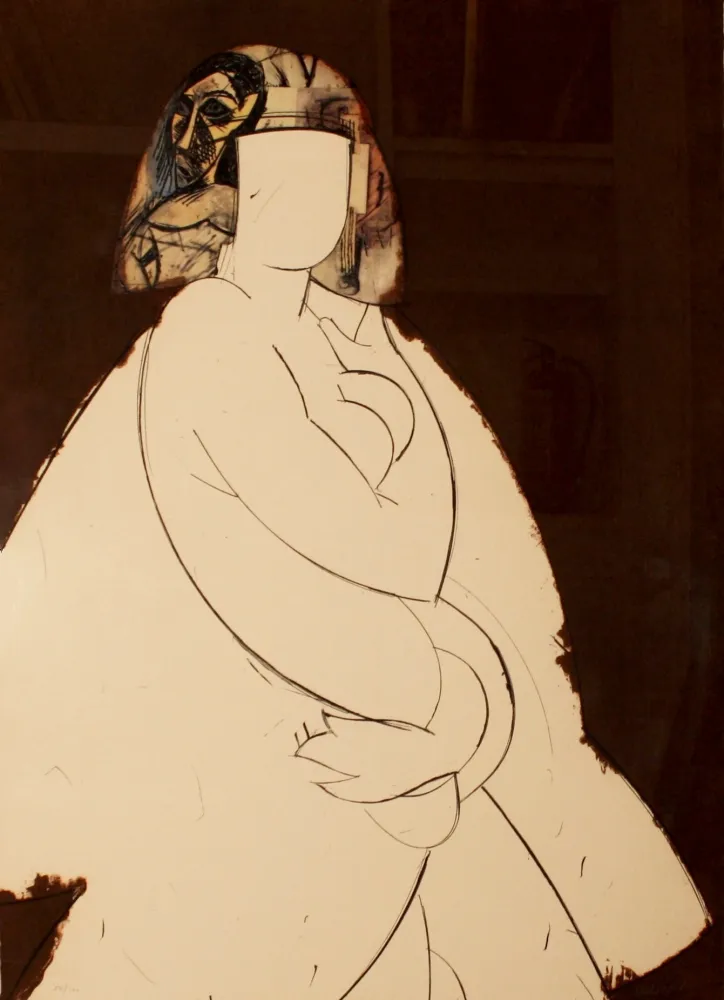 Etching And Aquatint Valdés - Dame