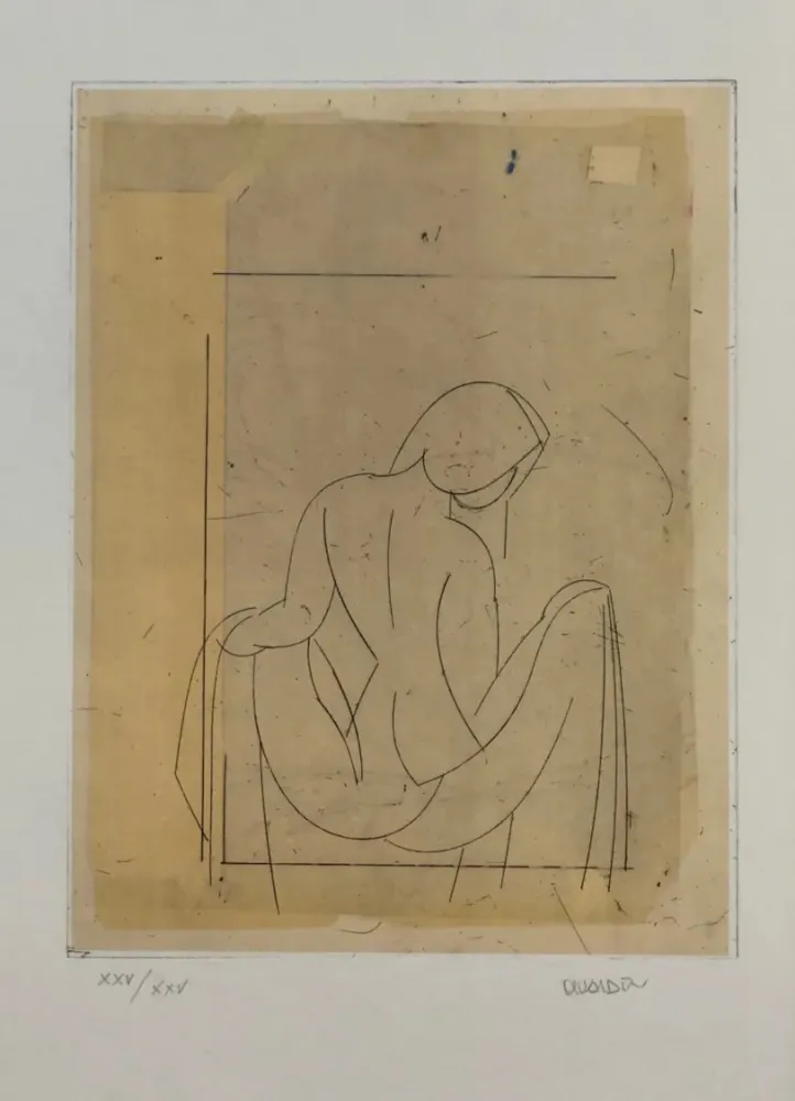 Engraving Valdés - Desnudo