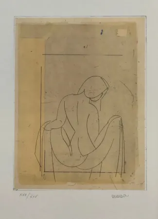 Engraving Valdés - Desnudo