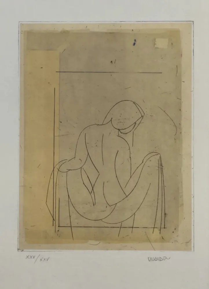 Engraving Valdés - Desnudo