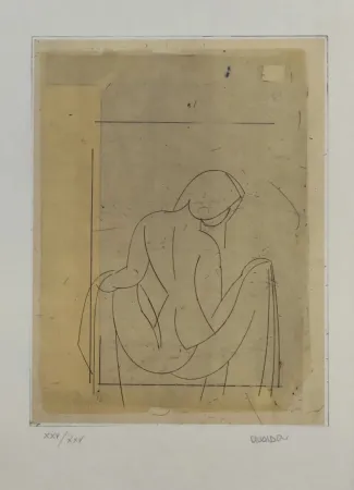 Engraving Valdés - Desnudo