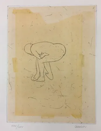 Etching Valdés - Desnudo VI