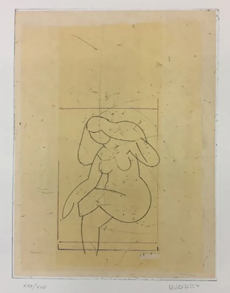 Etching Valdés - Desnudo XIII