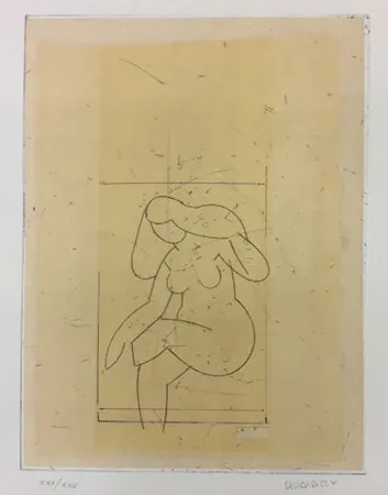 Etching Valdés - Desnudo XIII
