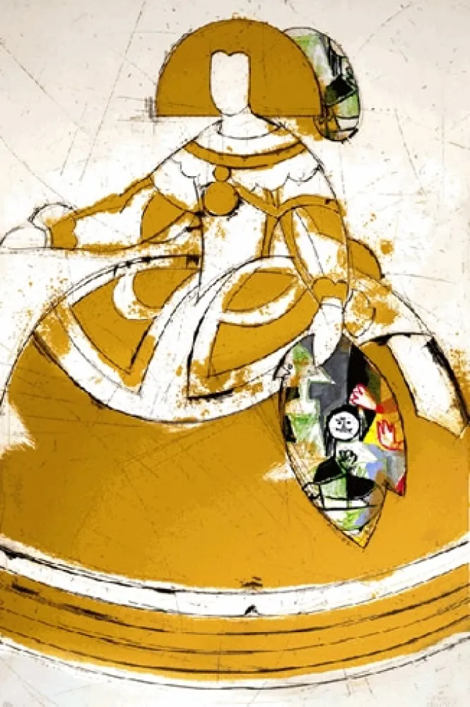 Etching And Aquatint Valdés - Reina Mariana