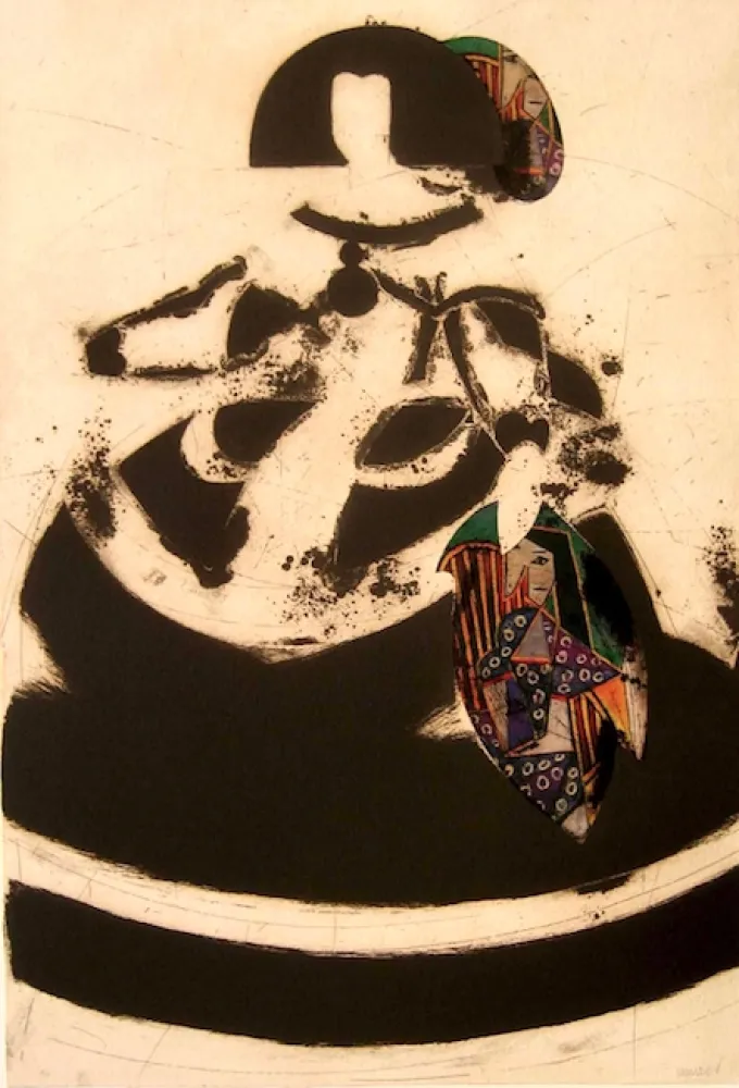 Etching And Aquatint Valdés - Reina Mariana