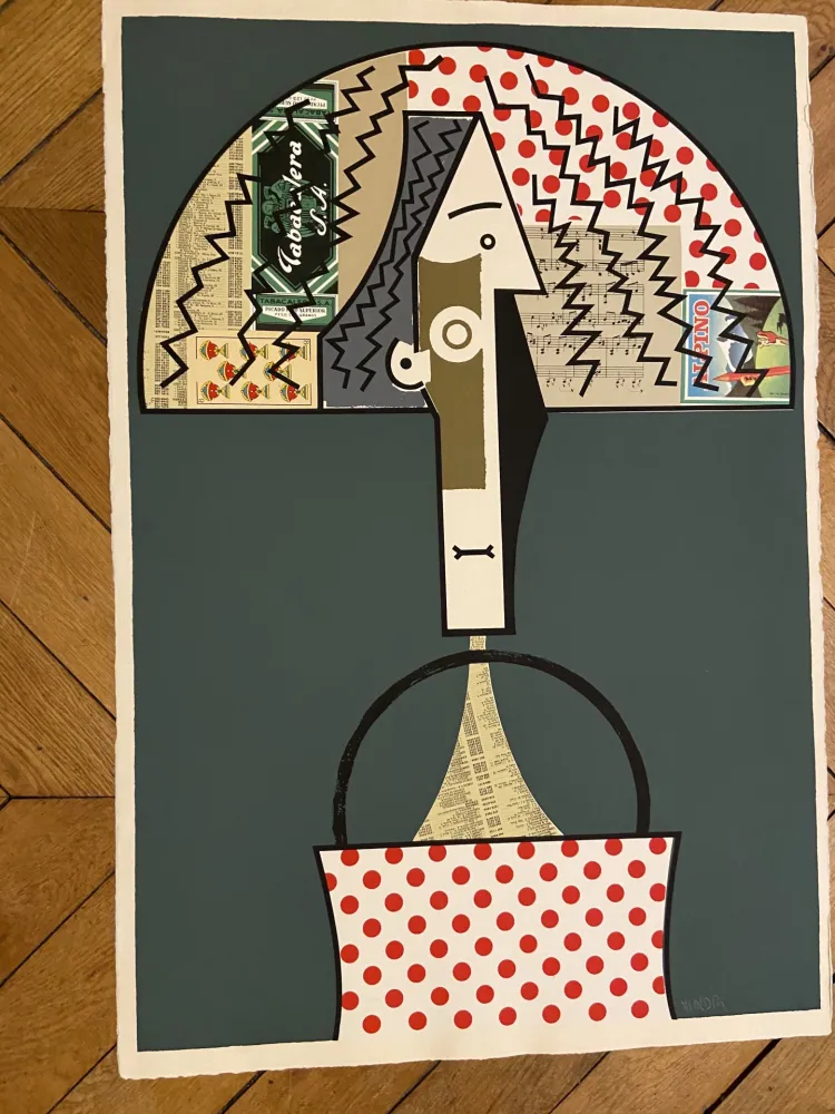 Lithograph Valdés - Reina Marinia