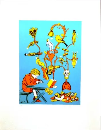 Lithograph Valdivia - Cogito Ergo Boom