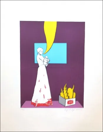 Lithograph Valdivia - La Trêve