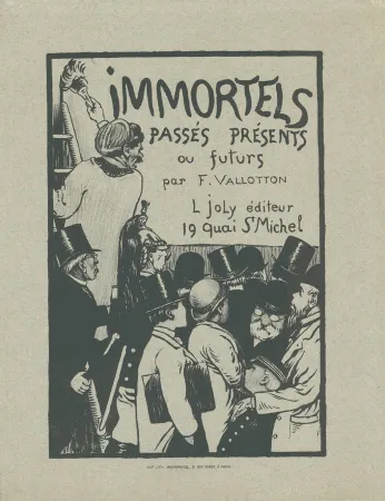 Lithograph Vallotton - Immortels passés, présents ou futurs