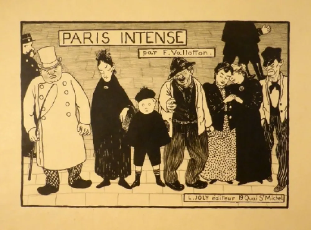 Lithograph Vallotton - Paris intense (Frontispiz)