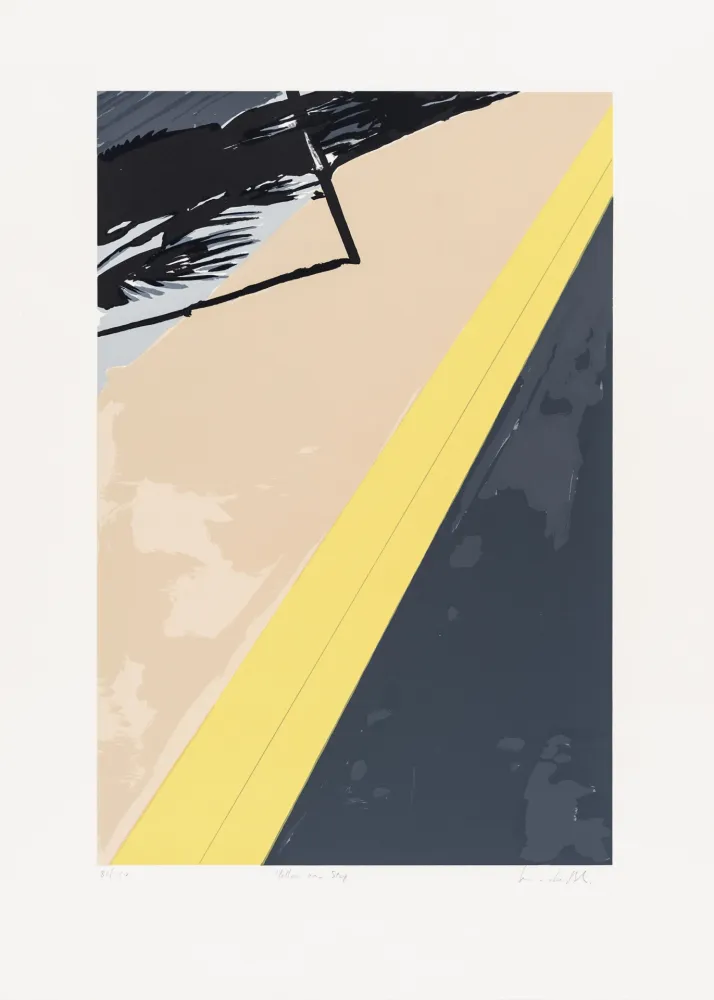 Screenprint Van Den Broeck - Yellow-non-stop