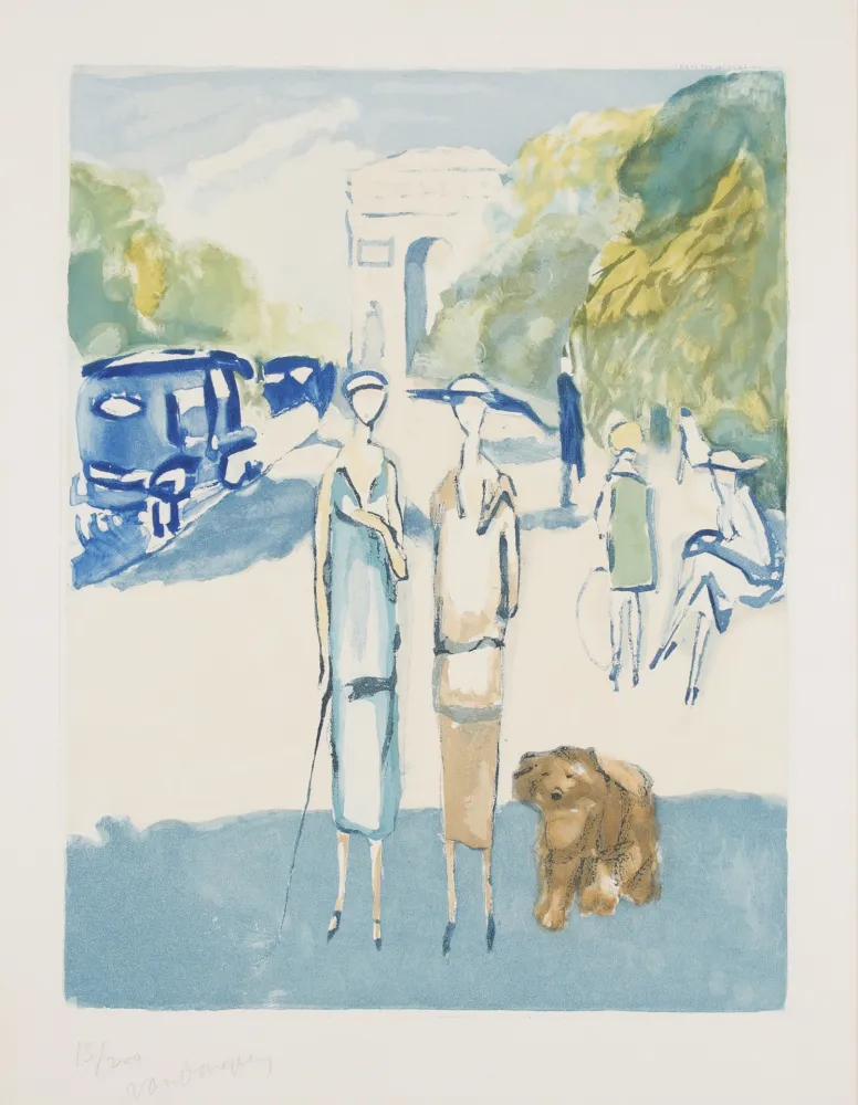 Aquatint Van Dongen - Avenue du bois de Boulogne